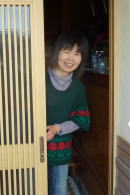 奥さんがお迎え
